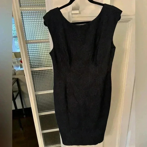 French connection navy sleeveless dress with lace overlay stunning size 12 - Picture 1 of 12